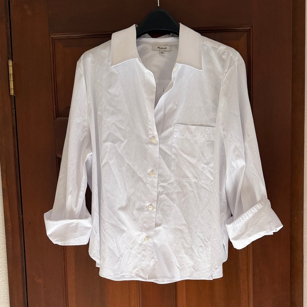 Madewell White Button Down Shirt